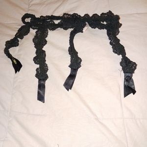 NWOT small, black garter belt. Victoria's Secret